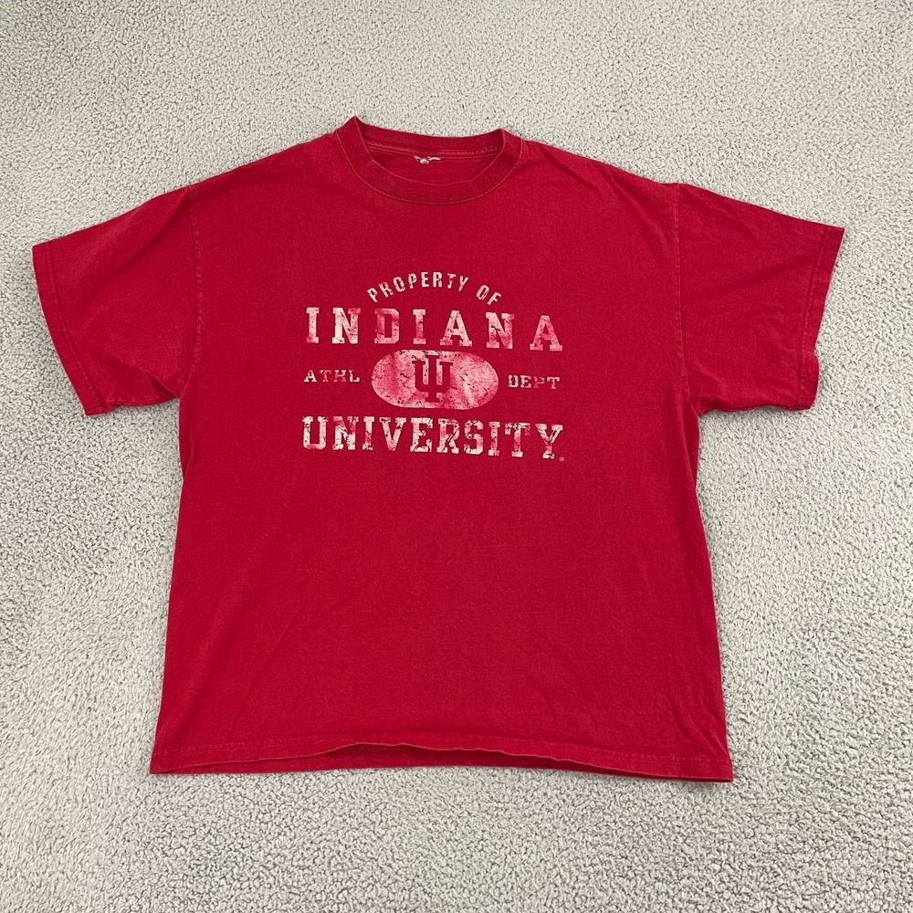 Property of Indiana University Shirt XL Red Collegiate Hoosiers Short Sleeve Tee
